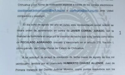 Javier Corral, con orden de aprehensión por peculado, rinde protesta como senador, adquiriendo fuero constitucional