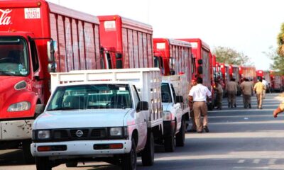 Directivos de Coca-Cola afirman que ya hay denuncias penales en la fiscalía general del estado, porque, al parecer, fueron retenidos cuatro conductores de camiones de la refresquera.