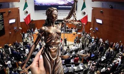 Un juez en Colima frena temporalmente la promulgación de la reforma judicial de AMLO que busca elecciones populares de jueces y magistrados.