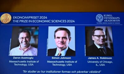 Daron Acemoglu, Simon Johnson y James A. Robinson ganan el Nobel de Economía 2024 por sus estudios sobre instituciones y prosperidad.