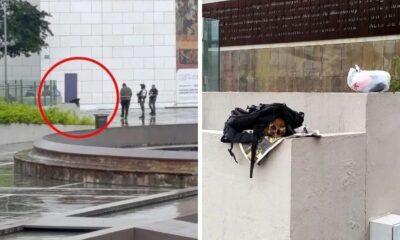 Policía de Monterrey detiene a dos hombres por dejar un cráneo humano frente al Museo de Historia Mexicana.