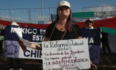 La manifestación fue en el Puente Internacional Córdova-Américas, que conecta Ciudad Juárez con El Paso, Texas.