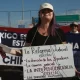 La manifestación fue en el Puente Internacional Córdova-Américas, que conecta Ciudad Juárez con El Paso, Texas.