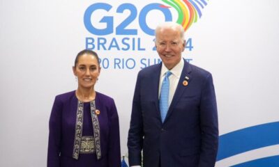 Biden y Sheinbaum se reúnen en el G20 para fortalecer la cooperación bilateral en migración, seguridad y economía.