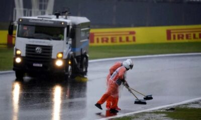 La calificación del GP de Brasil se pospone por lluvia intensa y baja visibilidad en Interlagos; se espera que se realice mañana.