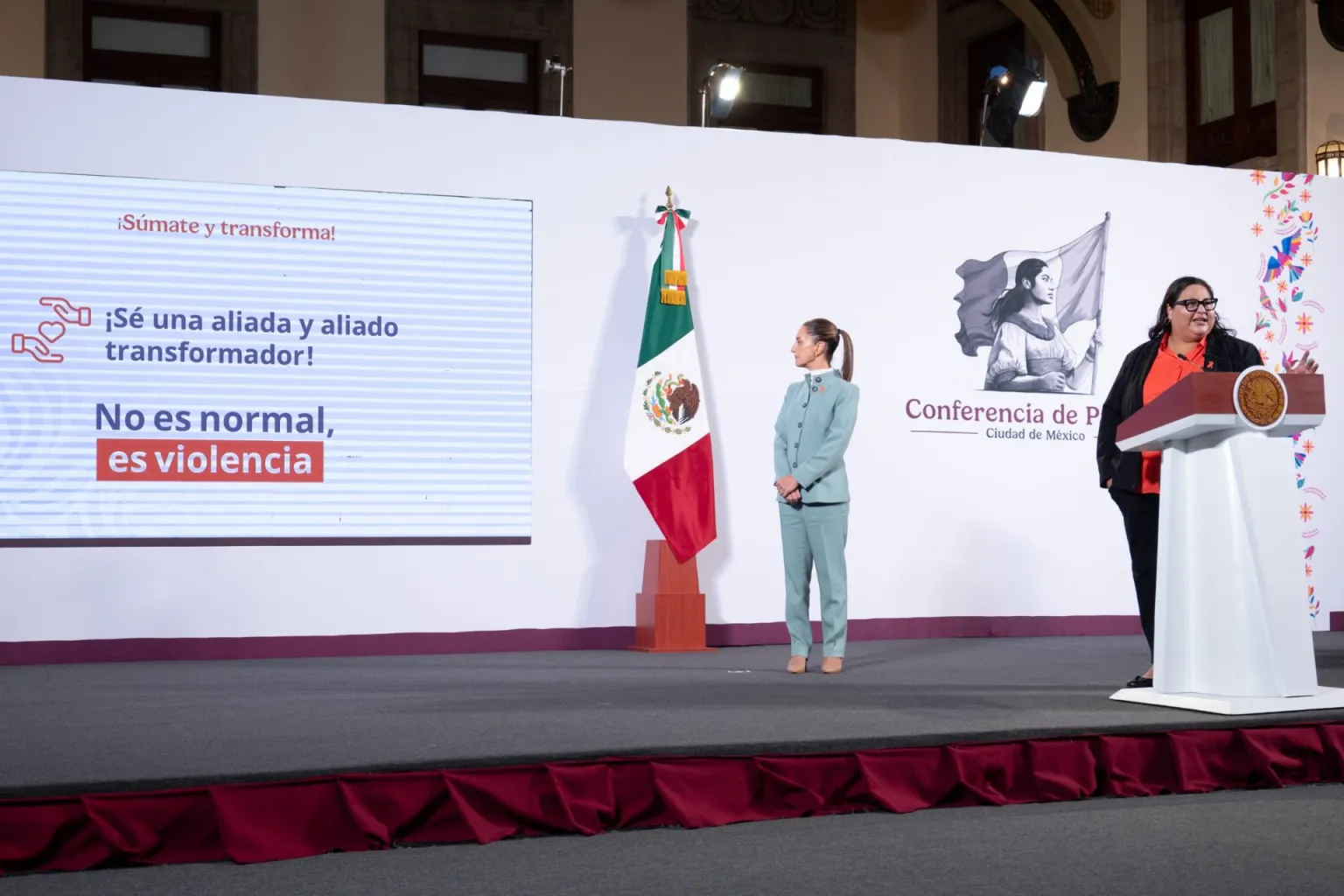 Sheinbaum presenta campaña "¡Es tiempo de mujeres sin violencia!", enfocada en prevenir agresiones y promover igualdad en México.