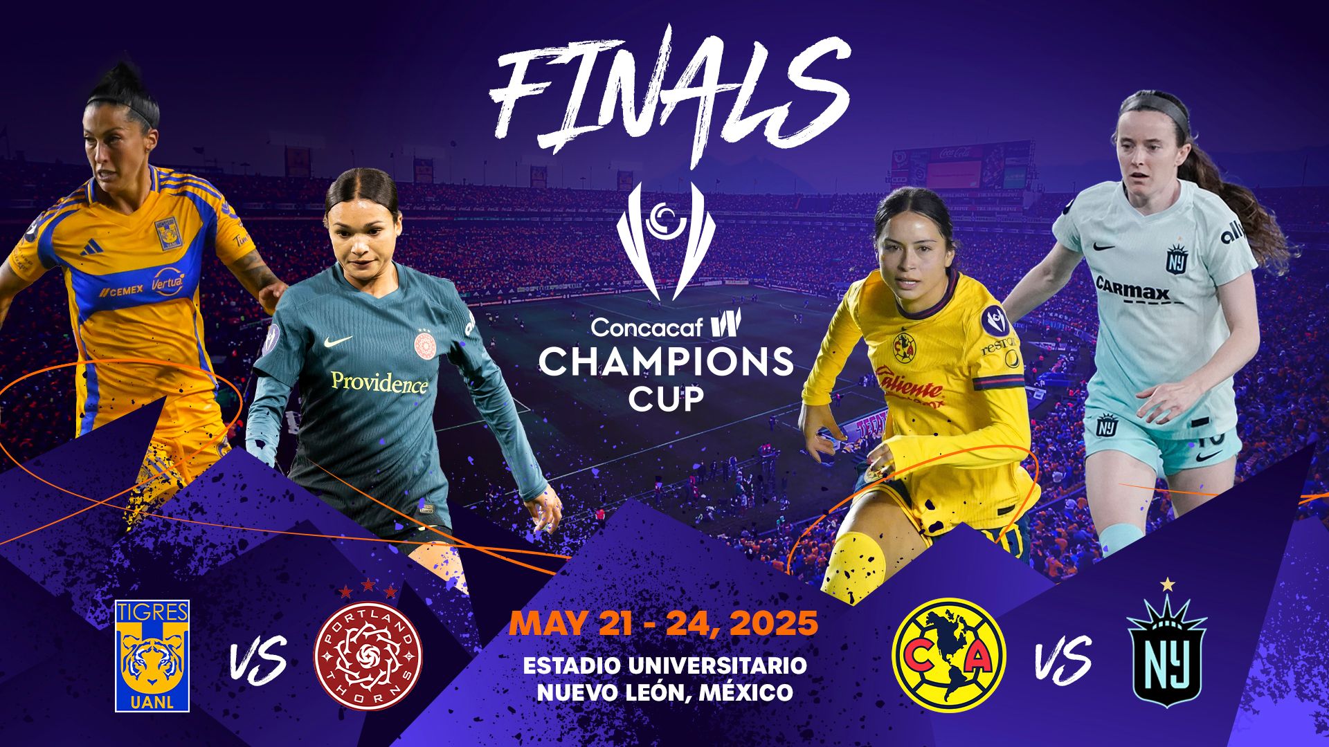 El Estadio Universitario será sede de las Finales de la Copa de Campeones Concacaf W 2024/25, del 21 al 24 de mayo de 2025.