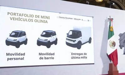 El Gobierno federal diseña "Olinia", un auto eléctrico compacto de bajo costo. Se planea su producción mediante asociación público-privada.