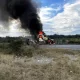 Hombres armados incendiaron un tráiler y atravesaron otro vehículo en Hualahuises y Linares.