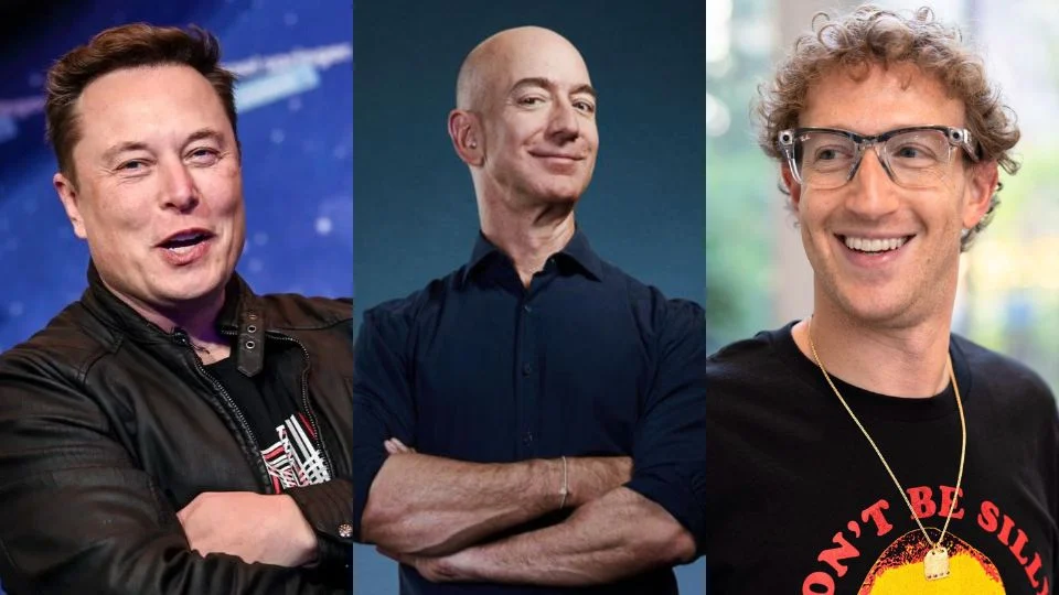 Elon Musk, Jeff Bezos y Mark Zuckerberg lideran la lista de los más ricos del mundo, destacando por el éxito de sus empresas tecnológicas.