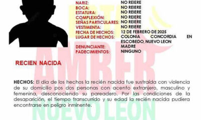 Recién nacida es secuestrada en Escobedo por pareja de centroamericanos. Ocurrió en su propia casa, aún con el cordón umbilical.