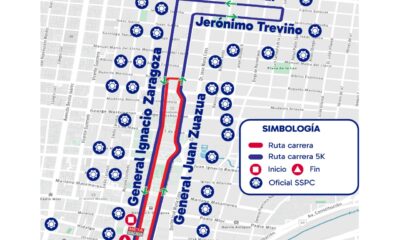 Los corredores iniciarán en calle Zaragoza, frente al Museo Metropolitano, y continuarán por calle Zuazua hasta llegar a calle Treviño.