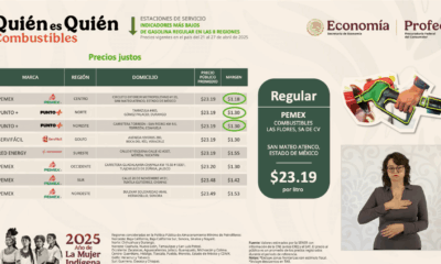 Escalante detalló que entre el 2 de marzo y el 2 de abril, el precio promedio del litro de gasolina fue de $23.66 pesos, mientras que al 2 de mayo el promedio descendió ligeramente a $23.62 pesos.