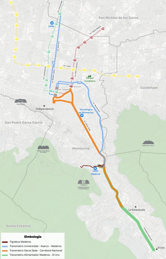 El mandatario inauguró la nueva ruta con un recorrido desde el Campus Mederos de la UANL hasta la Macroplaza