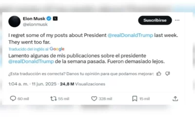 El mensaje conciliador publicado en X impulsó las acciones de Tesla, que subieron cerca del 2% en operaciones previas al mercado, recuperándose parcialmente tras semanas de caídas.