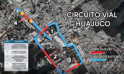 Esto contempla la habilitación de 1,350 metros lineales de dos carriles, de 3.50 metros de ancho, la construcción de dos puentes vehiculares más, uno sobre el arroyo El Calabozo y otro sobre arroyo La Virgen.