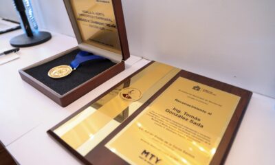 El alcalde Adrián de la Garza, reconoció al empresario como un pilar del desarrollo económico de la ciudad.