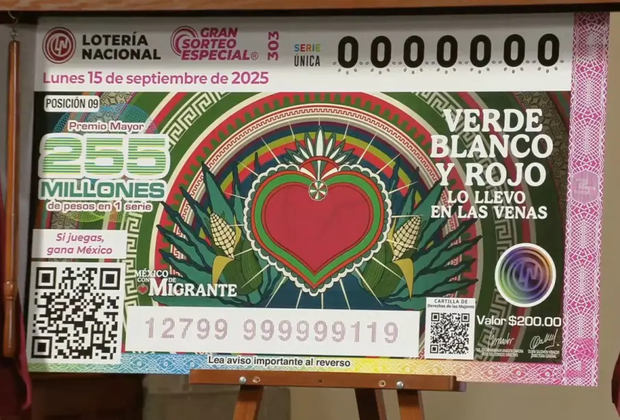 El sorteo especial no solo conmemorará un aniversario más de la Independencia de México, sino también el inicio del mes de la herencia hispana en Estados Unidos.