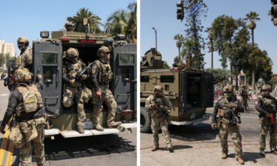 La alcaldesa de Los Ángeles, Karen Bass, expresó su indignación por el despliegue de fuerzas armadas en un espacio público frecuentado por familias