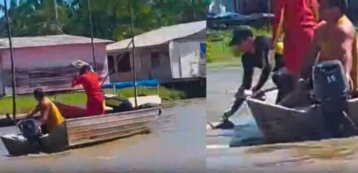 La madre logró salvarse gracias a la ayuda de los vecinos, pero la corriente arrastró a la pequeña.