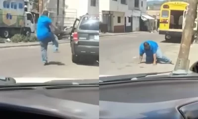 Las imágenes rápidamente circularon en redes sociales, generando comentarios de burla y reflexiones sobre los riesgos de la agresividad en las calles.