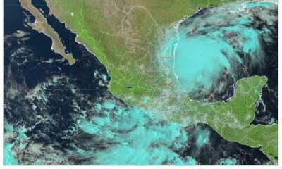 , así como vientos de 100 a 120 km/h y oleaje de hasta 6 metros en la costa occidental de Baja California Sur. También se espera oleaje elevado en