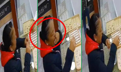 “Se lo metió a la boca, al parecer se lo tragó porque siguió hablando bien”, denunció la empleada en redes, compartiendo las imágenes para pedir ayuda en identificar a la presunta responsable.