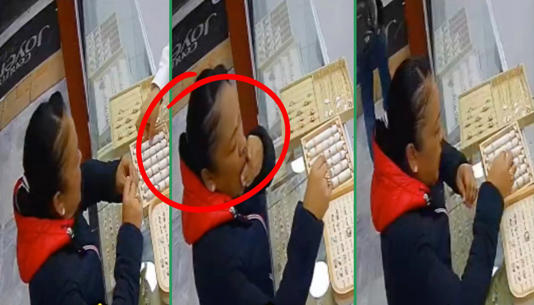 “Se lo metió a la boca, al parecer se lo tragó porque siguió hablando bien”, denunció la empleada en redes, compartiendo las imágenes para pedir ayuda en identificar a la presunta responsable.