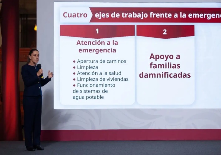 Sheinbaum destacó que este plan busca no solo atender la emergencia, sino también fortalecer la capacidad de respuesta del Estado ante fenómenos naturales.