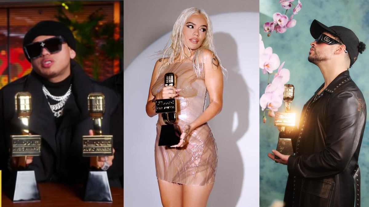 Karol G brilló con seis premios, destacando como “Hot Latin Songs” Artista Femenina del Año.