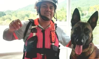 la institución lamentó la partida del can "Odin", destacando su entrega y trayectoria dentro del equipo de rescate.