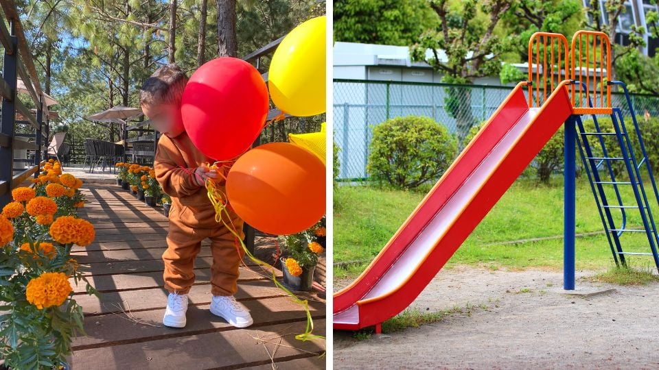 Según la versión de la madre, el niño se atoró con los cordones de su uniforme al lanzarse por una resbaladilla. Presuntamente, estuvo más de dos minutos pataleando y manoteando sin que nadie lo auxiliara