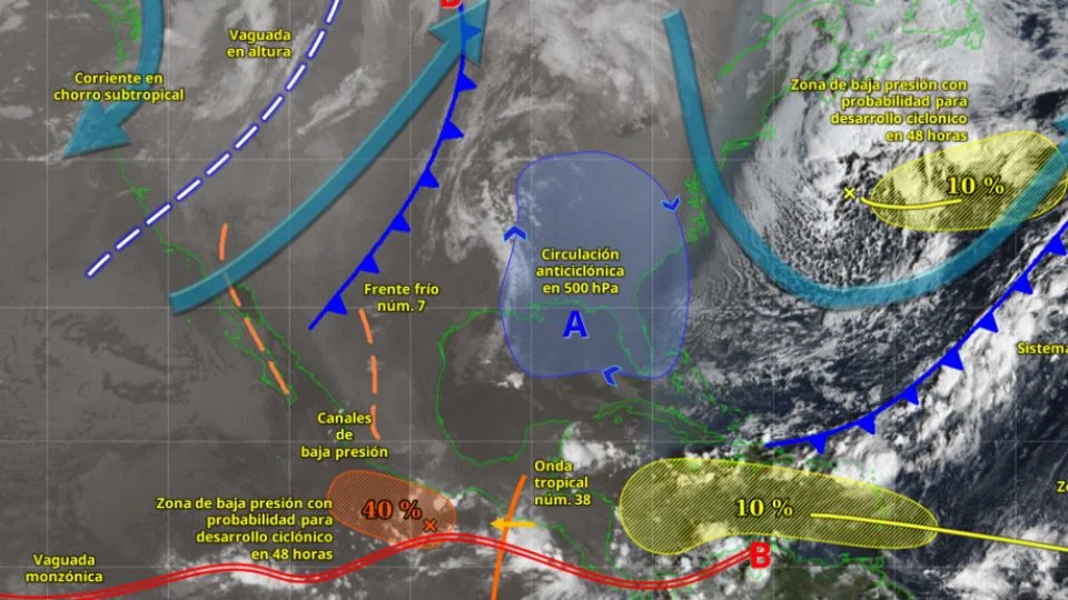 Las dos zonas del Atlántico, que llevarían los nombres de “Melissa” y “Néstor”, representan un riesgo bajo para el país.