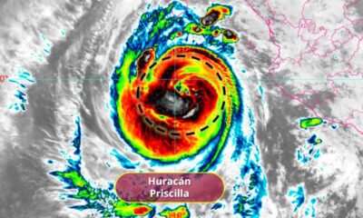 huracán “Priscilla” alcanzó la categoría 2 en la escala Saffir-Simpson durante la madrugada de este martes 7 de octubre
