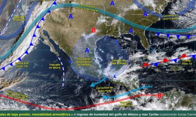 El reporte también prevé que los días 18 y 19 de noviembre se registren chubascos y lluvias en el centro, sur y sureste del país, así como en la Península de Yucatán, con precipitaciones fuertes en Chiapas.