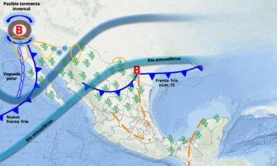 Las condiciones también favorecerán la caída de nieve y aguanieve en las sierras de Baja California y Sonora, extendiéndose hacia Chihuahua y Durango durante el domingo.