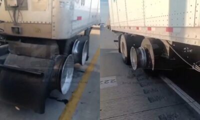 De acuerdo con testimonios, los agresores amenazaron a uno de los conductores con un arma de fuego mientras otros despojaban a dos unidades de cinco llantas