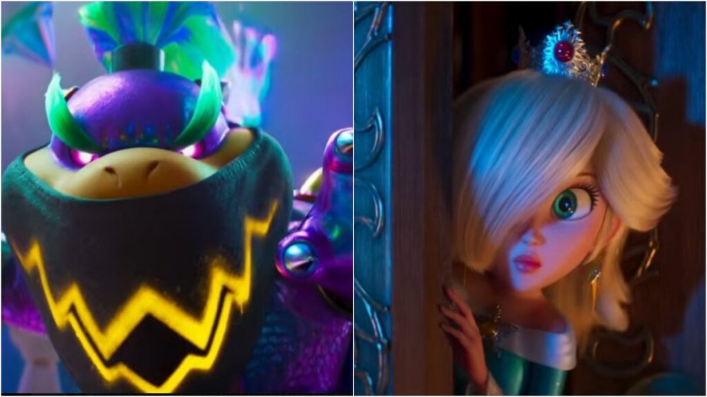 Bowser Jr., hijo del villano Bowser y príncipe de los Koopas, aparece como un personaje travieso y combativo que busca a su padre, mientras que Rosalina, conocida como la “vigilante de las estrellas” y madre adoptiva de los Lumas, se perfila como figura clave en la trama.