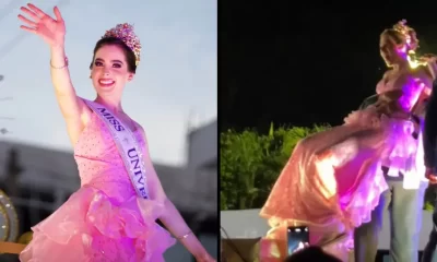 En las imágenes difundidas se observa a Bosch bailando y saludando al público desde el carro alegórico, aparentemente disfrutando del evento