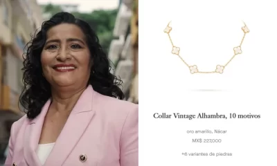 López Rodríguez aseguró que el collar es de acero inoxidable, negó que fuera de oro o diamantes y afirmó que incluso llegó a ofrecer regalarlo, aunque no se precisó públicamente a quién fue entregado.