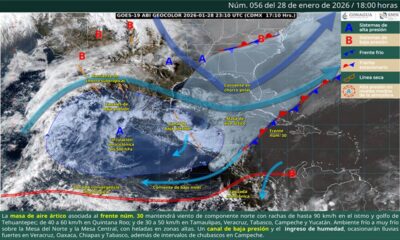 De acuerdo con el pronóstico, se esperan heladas, ambiente gélido y posible caída de nieve o aguanieve en zonas del norte y regiones montañosas del centro