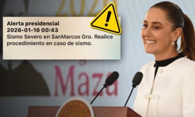 Durante su conferencia matutina desde Ecatepec, la mandataria explicó que se trata de una alerta de Protección Civil