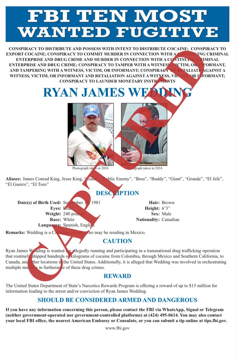Wedding pasó de competir en los Juegos Olímpicos de 2002 a ser considerado un “capo violento de la cocaína”, vinculado al Cártel de Sinaloa.
