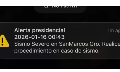 El Sistema de Alerta Sísmica Mexicano detectó la activación de un sensor cercano a la costa de Guerrero, a unos 10 kilómetros al oeste de San Marcos