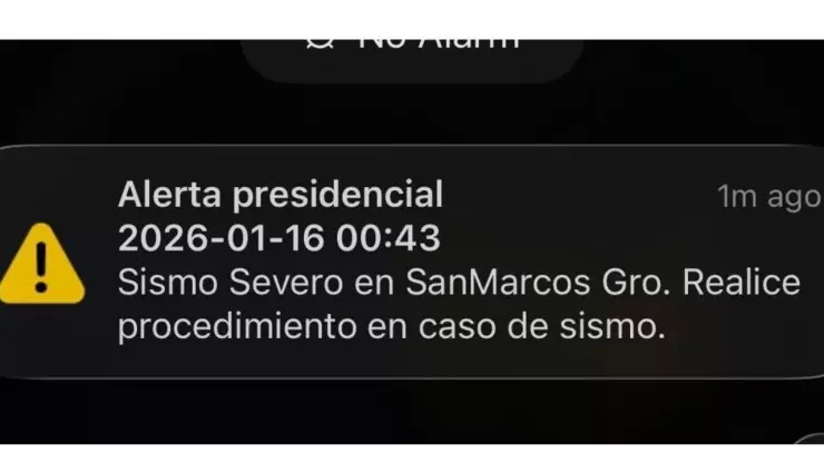 El Sistema de Alerta Sísmica Mexicano detectó la activación de un sensor cercano a la costa de Guerrero, a unos 10 kilómetros al oeste de San Marcos