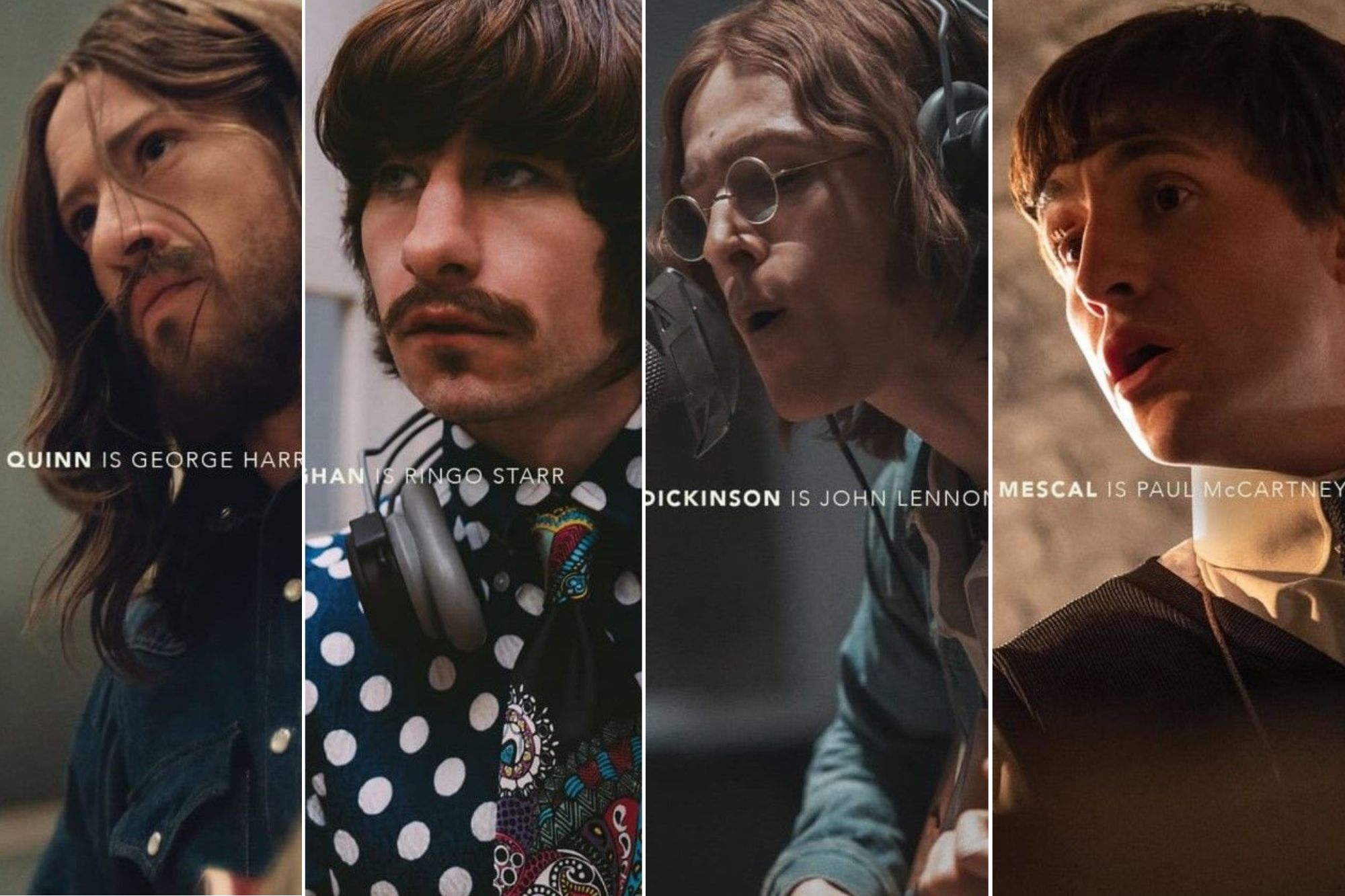 La producción contempla transformaciones progresivas en la imagen de los actores a lo largo del rodaje, con cambios de peinado, barba y vestuario que permitirán ubicar visualmente cada periodo de la historia del grupo.