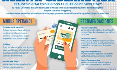 La Policía Cibernética recomienda no compartir códigos de verificación ni contraseñas y verificar cualquier movimiento en aplicaciones oficiales