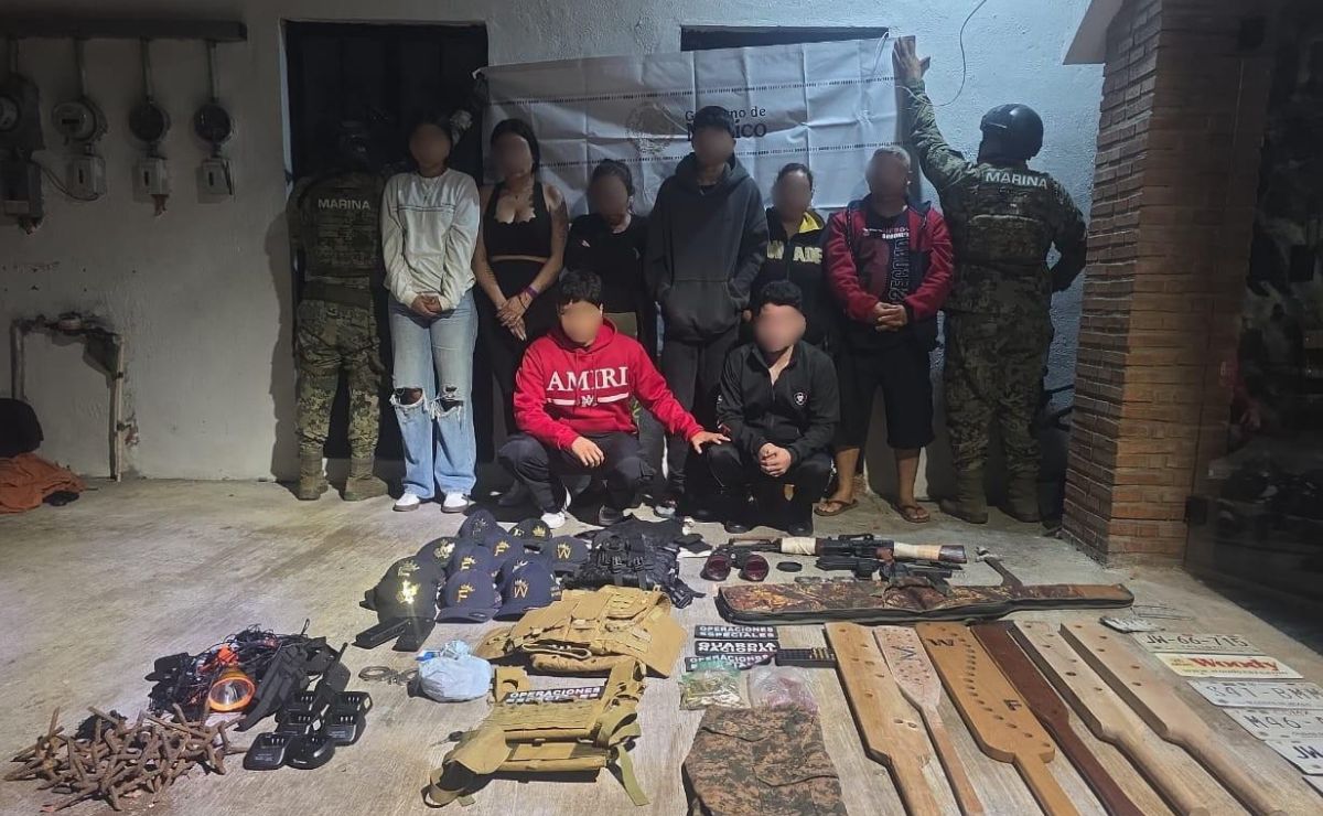 Las ocho personas fueron puestas a disposición de la autoridad competente para integrar la carpeta de investigación correspondiente