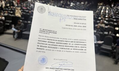 Previamente, el Senado aprobó el dictamen tanto en lo general como en lo particular con 87 votos a favor y 41 en contra, alcanzando la mayoría calificada necesaria para una reforma constitucional.