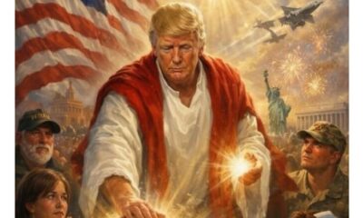 La imagen surgió en medio de tensiones con el Papa León XIV, a quien Trump había criticado horas antes.